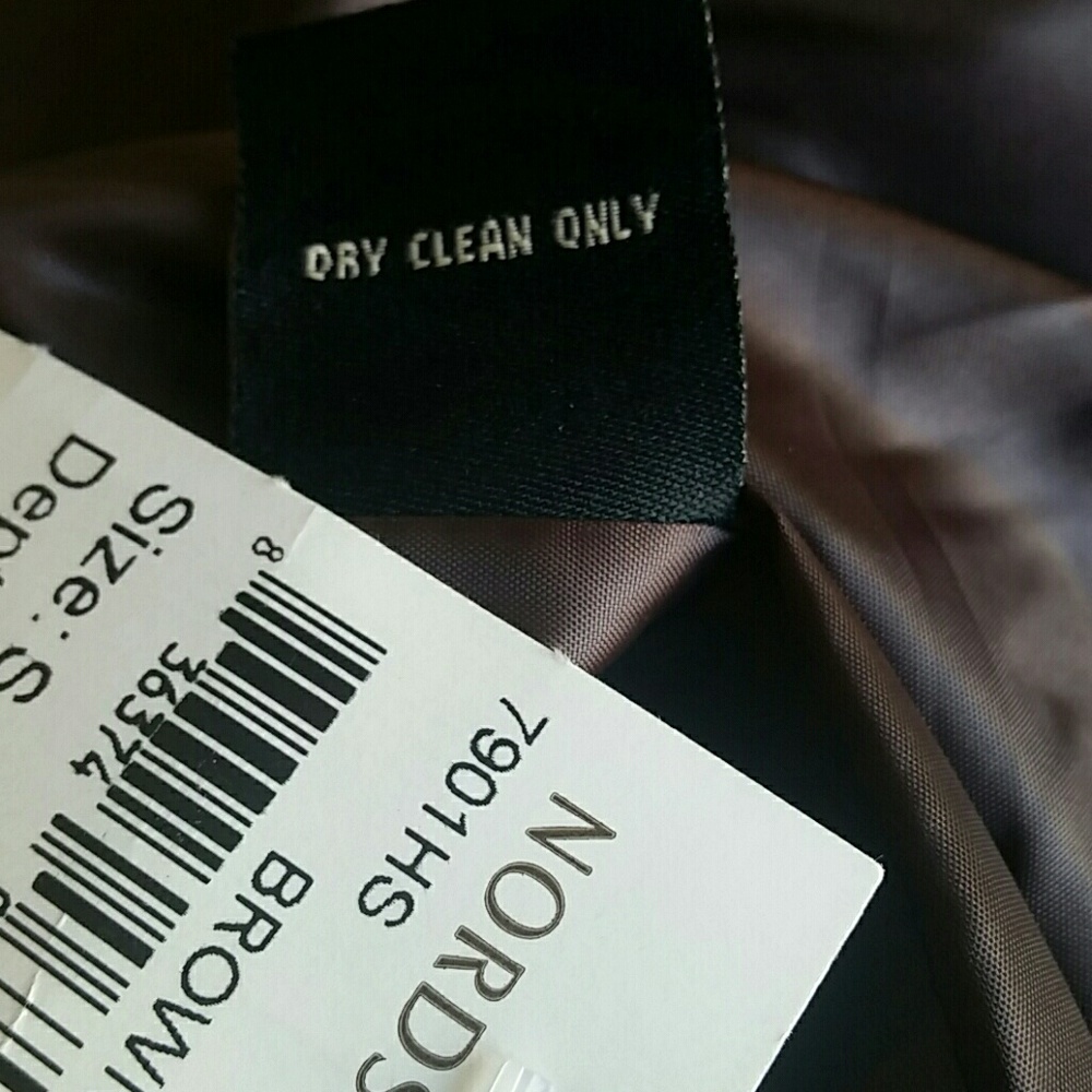 Nordstrom Ambition Brown  Herringbone Jacket 3/4 Sleeves Side Pocket Siz… - Picture 8 of 9